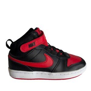 Nike Court Borough Mid 2. Kid’s Size 3Y. Color Red and Black CD7783-003